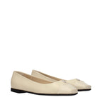 Jimmy Choo Beige Leather Ballet Flats Jimmy Choo