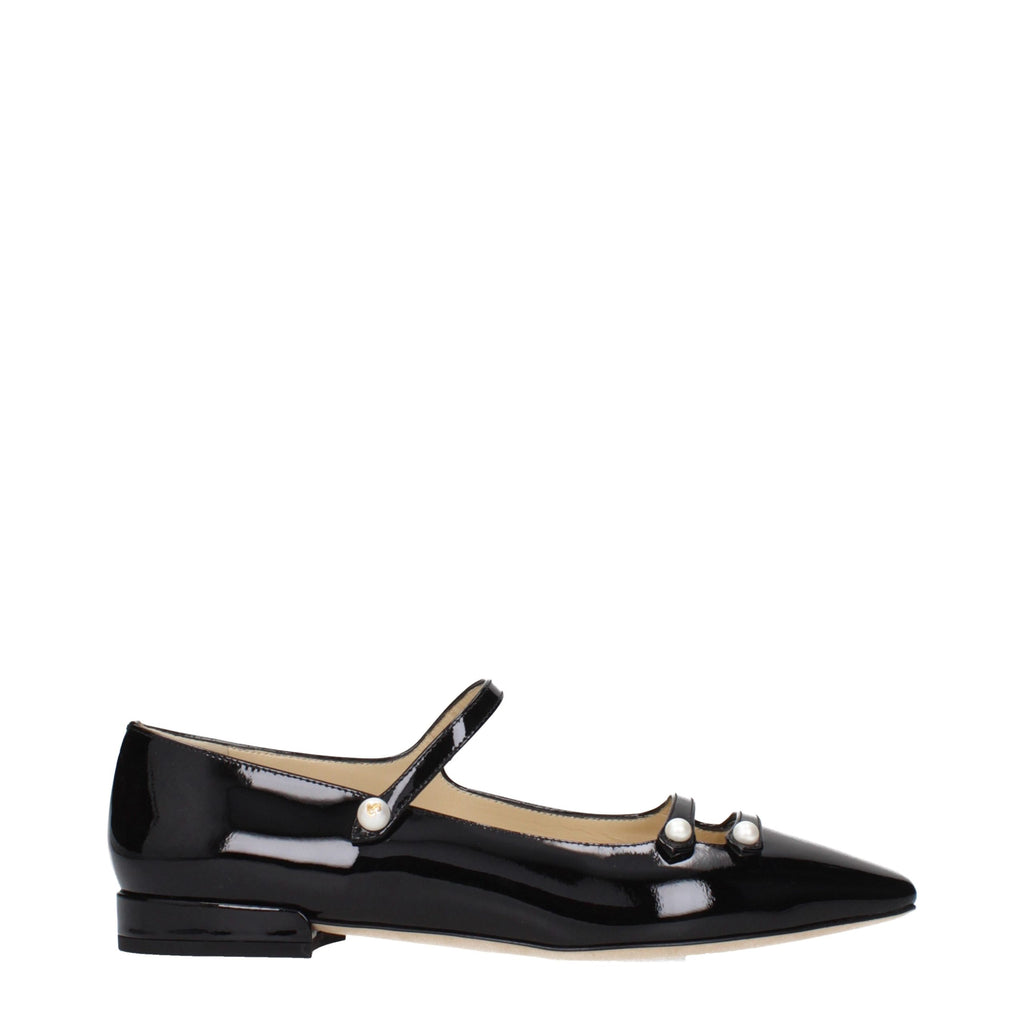 Jimmy Choo Black Leather Ballet Flats Jimmy Choo