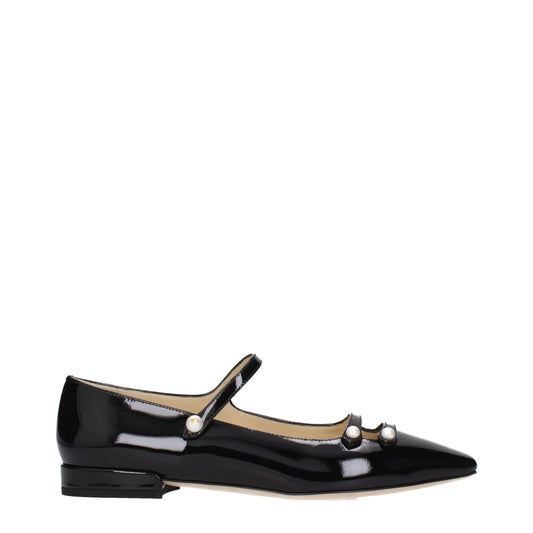 Jimmy Choo Black Leather Ballet Flats Jimmy Choo