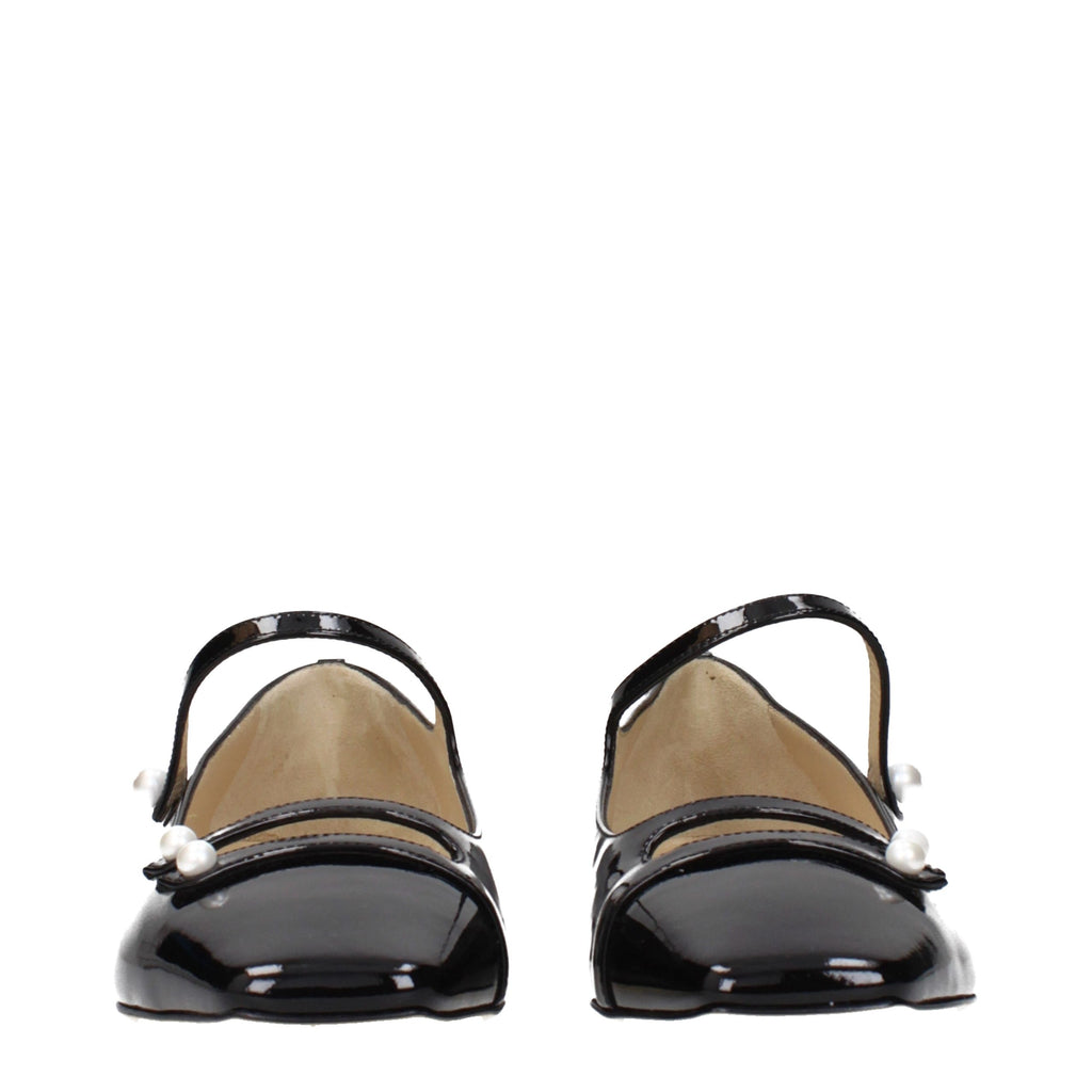 Jimmy Choo Black Leather Ballet Flats Jimmy Choo
