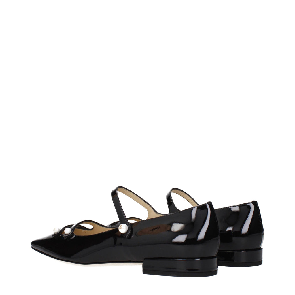 Jimmy Choo Black Leather Ballet Flats Jimmy Choo
