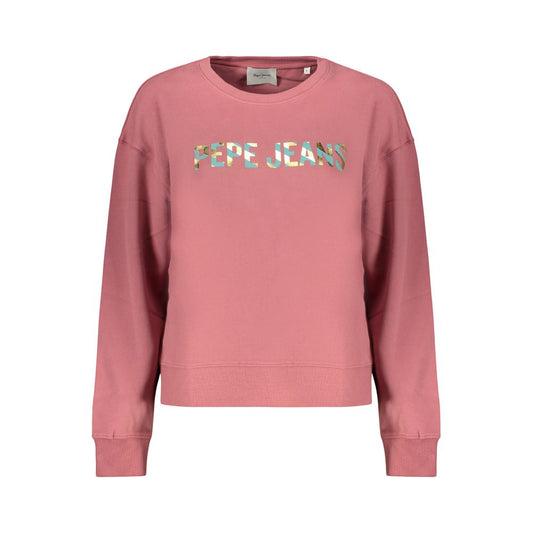 Pepe Jeans Pink Cotton Women Sweatshirt Pepe Jeans