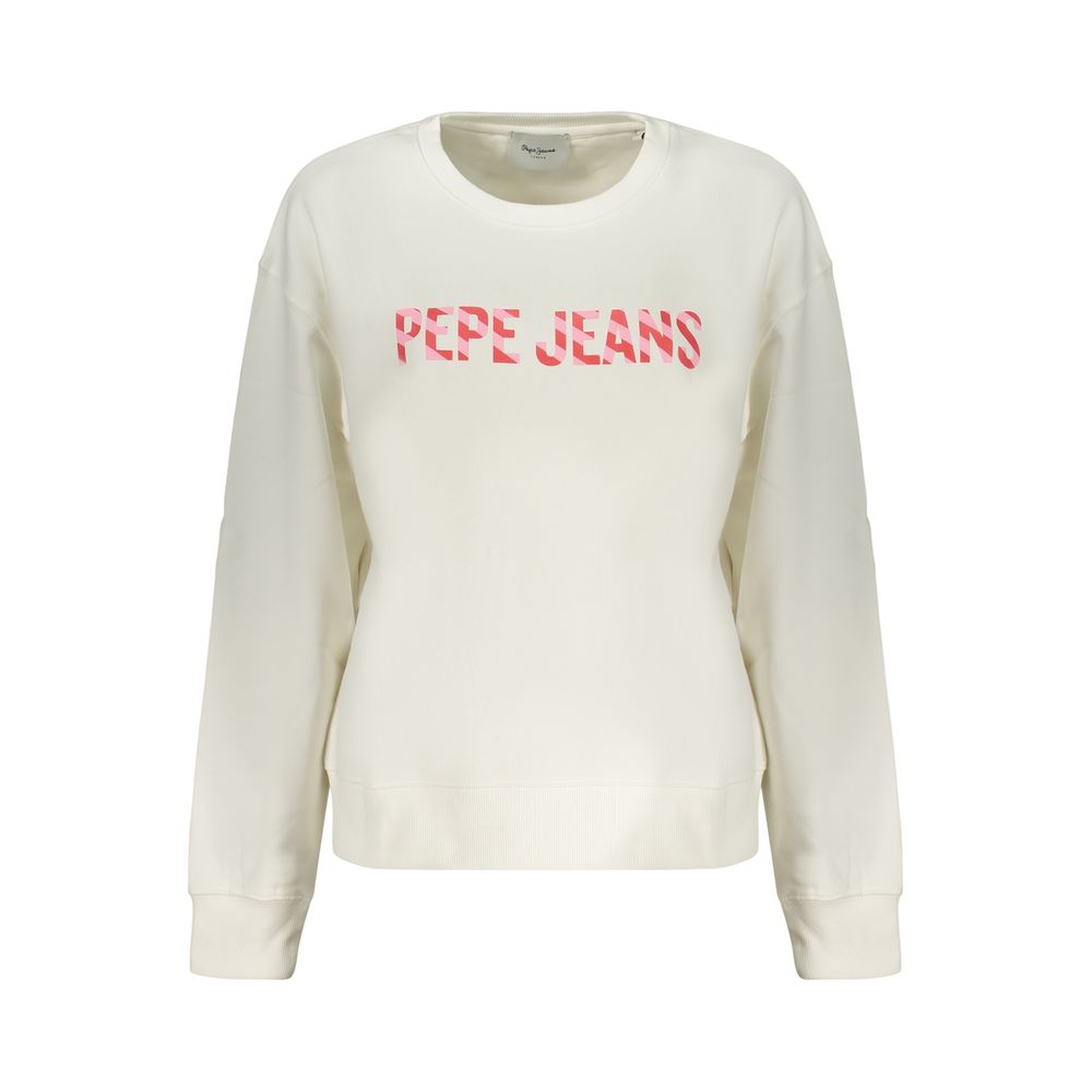 Pepe Jeans White Cotton Women's Sweatshirt Pepe Jeans
