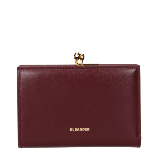 Jil Sander Red Leather Wallet