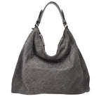 Jimmy Choo Gray Leather Shoulder Bag