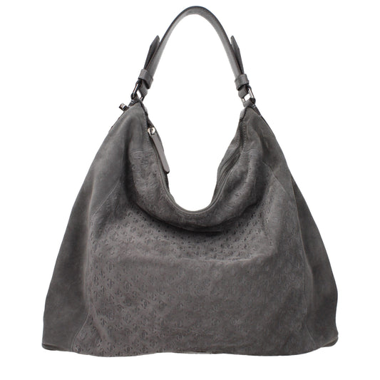 Jimmy Choo Gray Leather Shoulder Bag Jimmy Choo