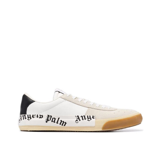 Palm Angels Beige Calfskin Low Top Sneakers