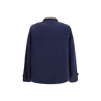 Brunello Cucinelli Blue Wool Oves Aries Full-Length Jacket