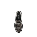 Prada Brown Calf Leather Bos Taurus Slip-On Loafers Prada