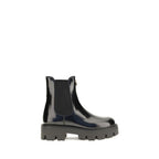 Prada Black Calf Leather Bos Taurus Chelsea Boots Prada