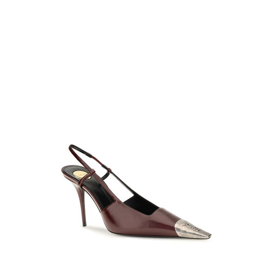 Saint Laurent Bordeaux Calf Leather Bos Taurus High Heel Pumps Saint Laurent