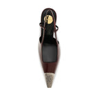 Saint Laurent Bordeaux Calf Leather Bos Taurus High Heel Pumps Saint Laurent