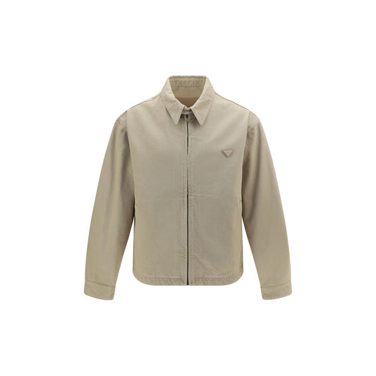 Prada Beige Cotton Denim Jacket Prada