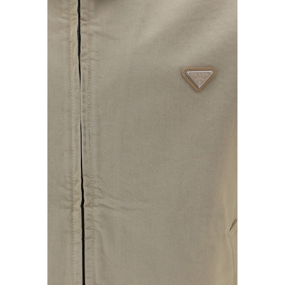 Prada Beige Cotton Denim Jacket Prada
