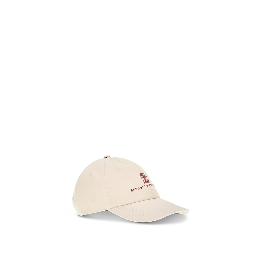 Brunello Cucinelli Beige Cotton Cap Baseball Hat Brunello Cucinelli