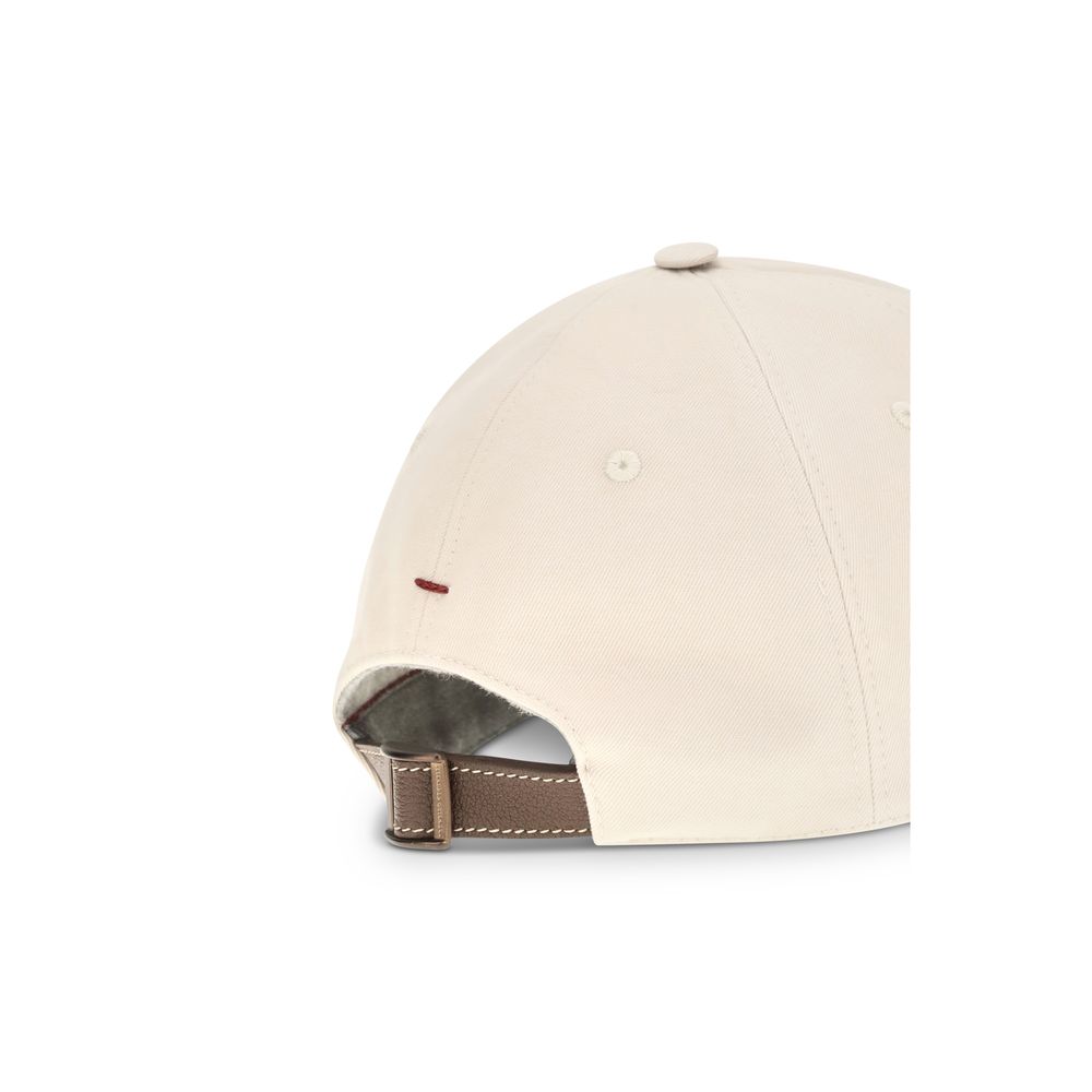 Brunello Cucinelli Beige Cotton Cap Baseball Hat Brunello Cucinelli