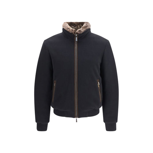 MooRER Black Cashmere Bomber MooRER