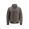 MooRER Brown Leather Full-Length Jacket - Eljoys Fashion 