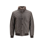 MooRER Brown Leather Full-Length Jacket - Eljoys Fashion 