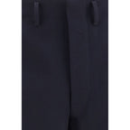 Prada Blue Wool Oves Aries Dress Pants