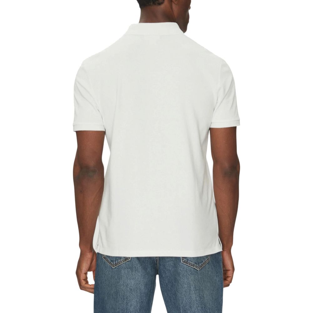 Calvin Klein Jeans White Cotton Polo Shirt Calvin Klein Jeans