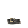 Saint Laurent Black Calf Leather Bos Taurus Regular Belt Saint Laurent