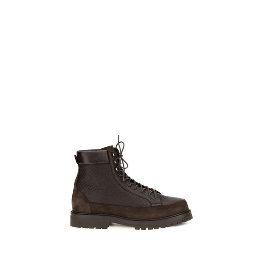 Brunello Cucinelli Brown Deer Lace-Up Boots Brunello Cucinelli