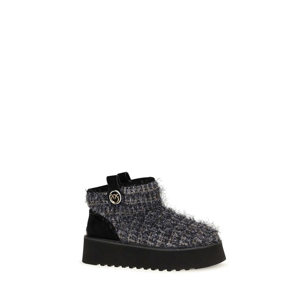 PINKO Black Fabric Ankle Boots PINKO