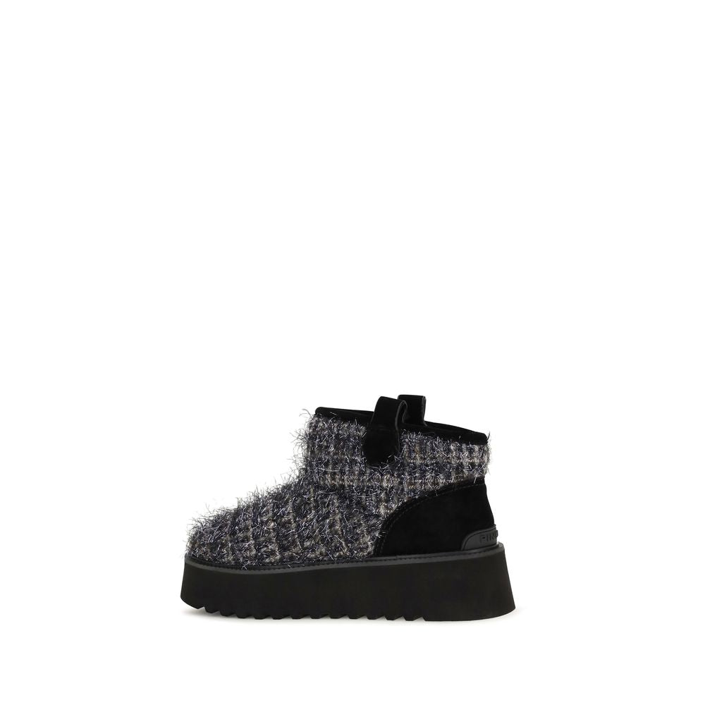 PINKO Black Fabric Ankle Boots PINKO