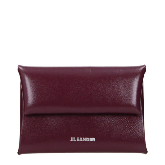 Jil Sander Red Leather Wallet Jil Sander