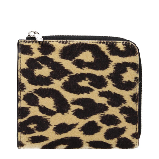 Jil Sander Beige Horsehair Wallet Jil Sander
