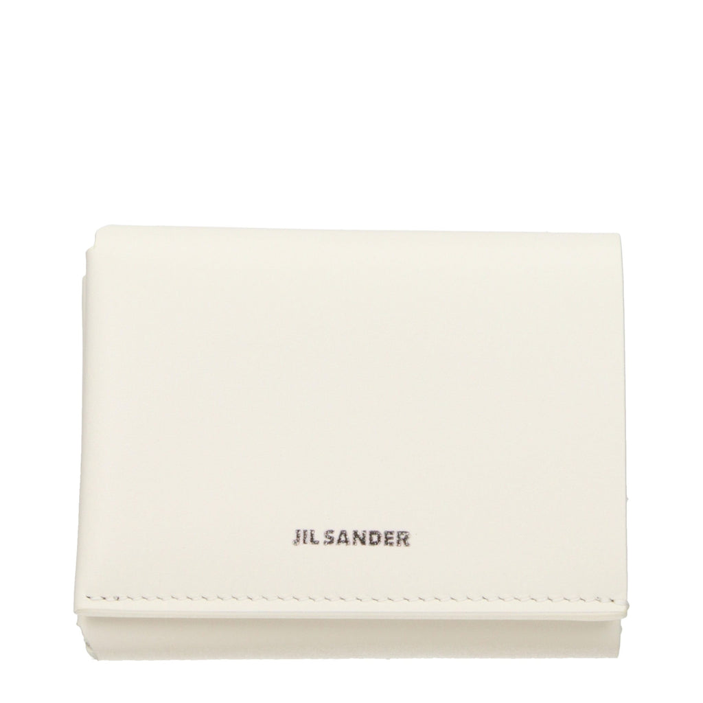Jil Sander Beige Leather Wallet Jil Sander