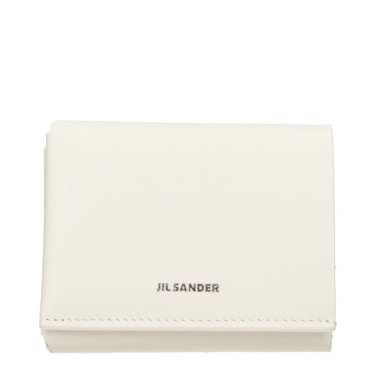 Jil Sander Beige Leather Wallet Jil Sander