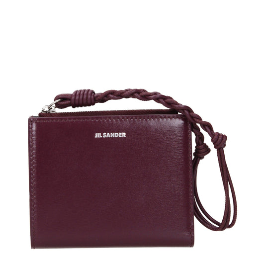 Jil Sander Red Leather Wallet Jil Sander