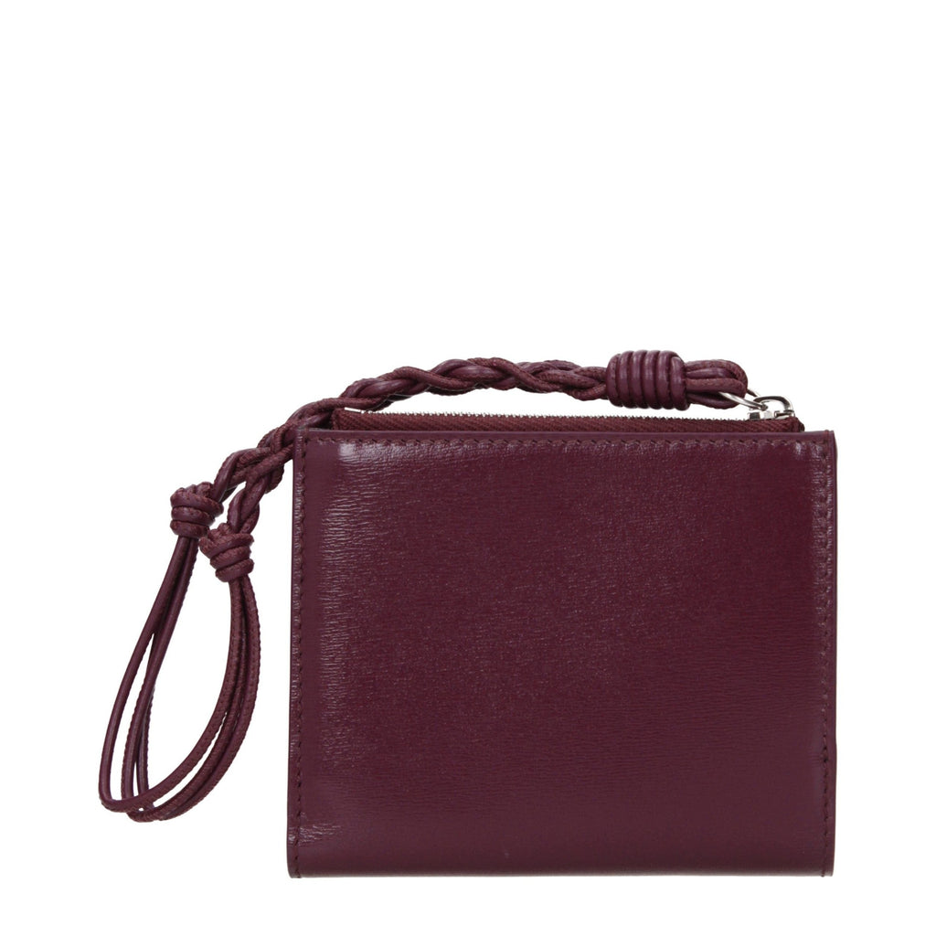 Jil Sander Red Leather Wallet Jil Sander