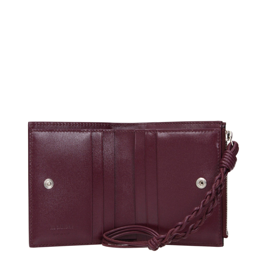 Jil Sander Red Leather Wallet Jil Sander