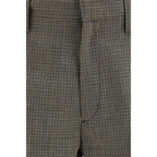 Prada Brown Wool Oves Aries Pants