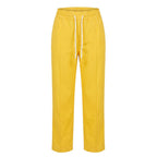Trussardi Jeans Yellow Cotton Women Pant