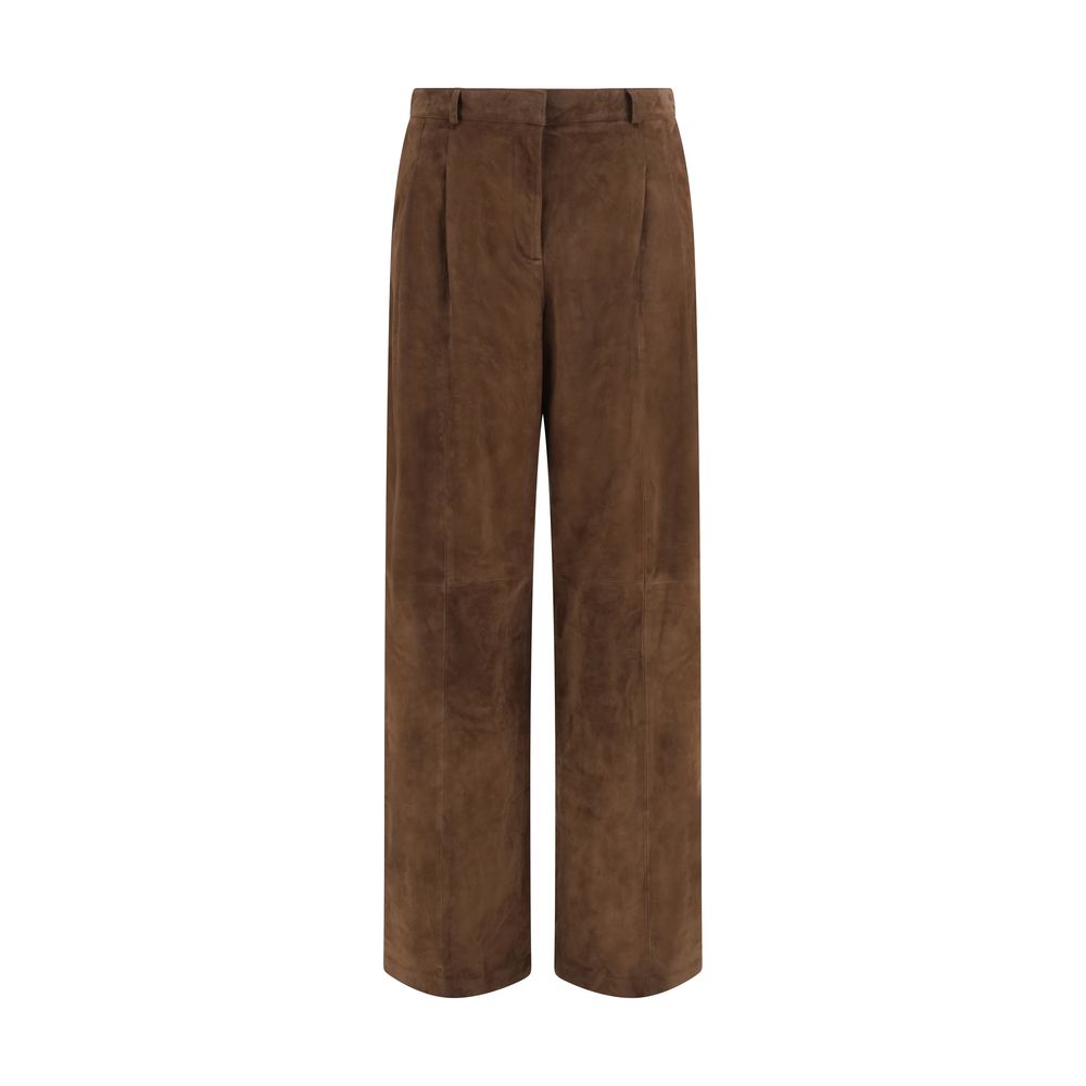 Arma Brown Leather Pants Arma