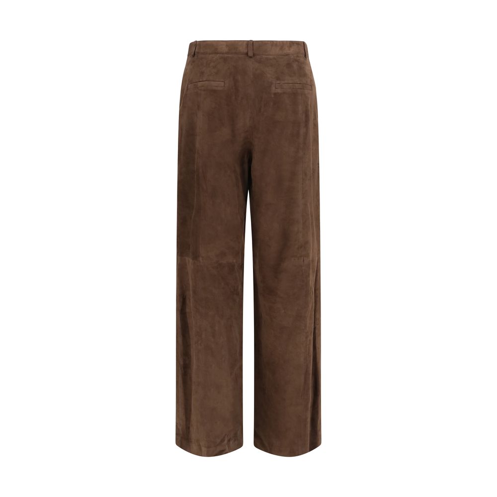Arma Brown Leather Pants Arma