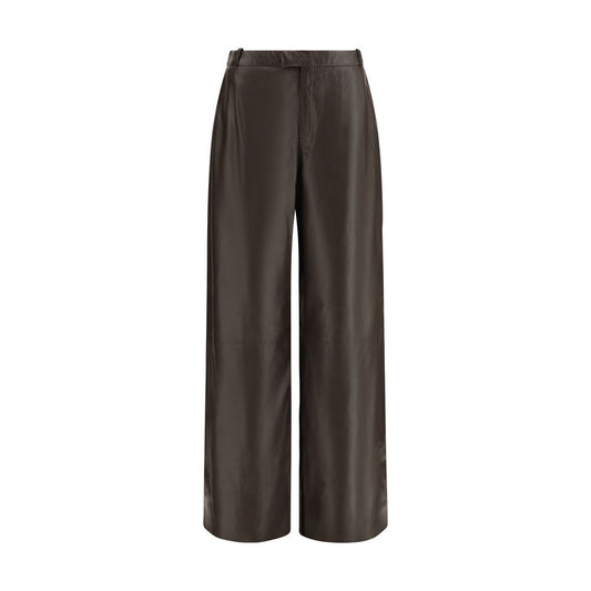 Arma Brown Leather Pants Arma