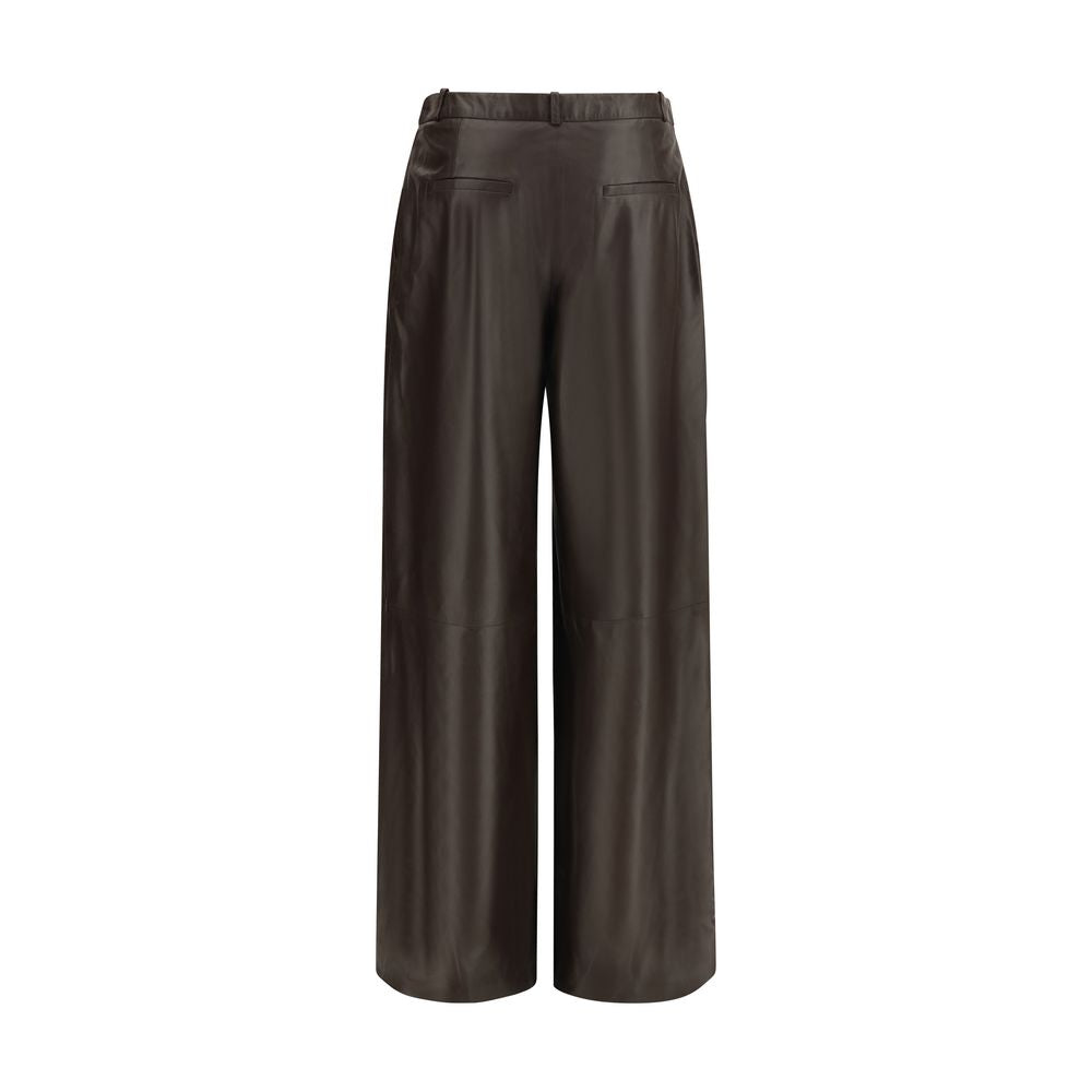 Arma Brown Leather Pants Arma