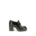 Prada Black Calf Leather Bos Taurus Platform Loafers Prada