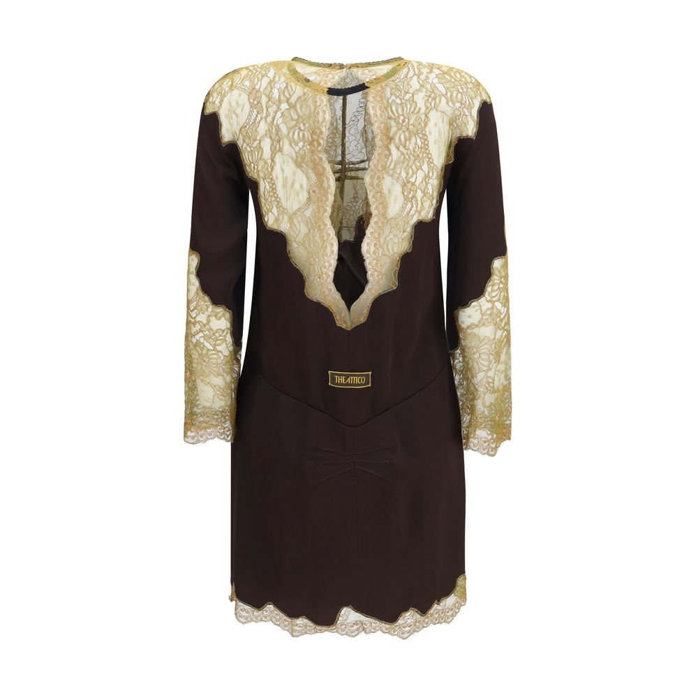 The Attico Multicolor Acetate Casual Dress The Attico