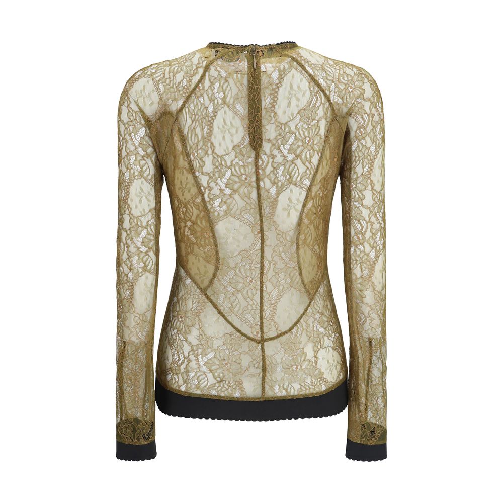 The Attico Bicolor Polyamide Blouse The Attico