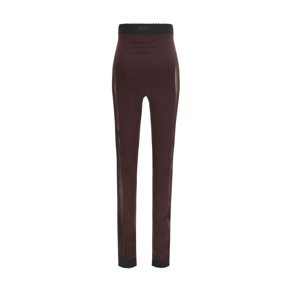 The Attico Purple Viscose Leggings The Attico