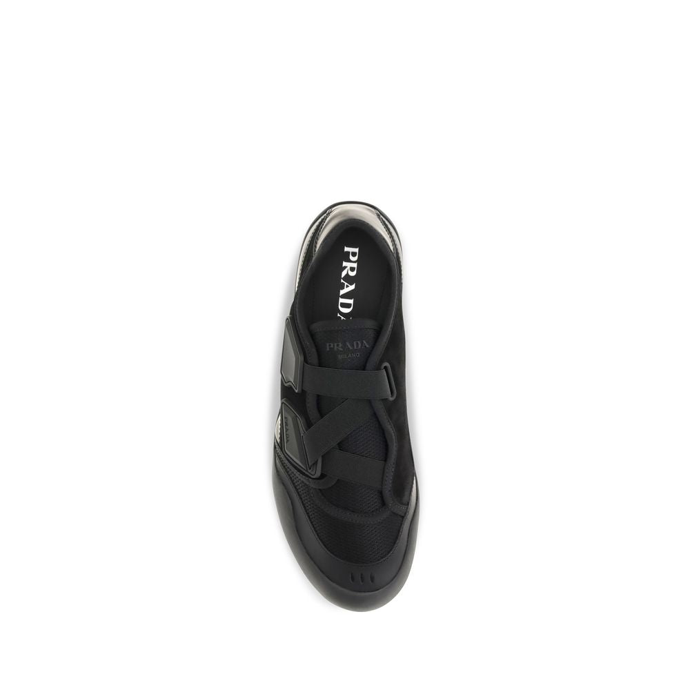 Prada Black Nylon Low Top Sneakers Prada