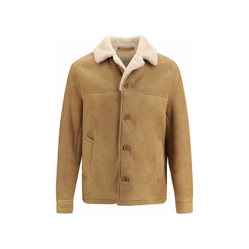 Salvatore Santoro Brown Leather Full-Length Jacket Salvatore Santoro