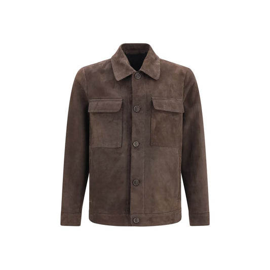 Salvatore Santoro Brown Leather Leather Jacket Salvatore Santoro