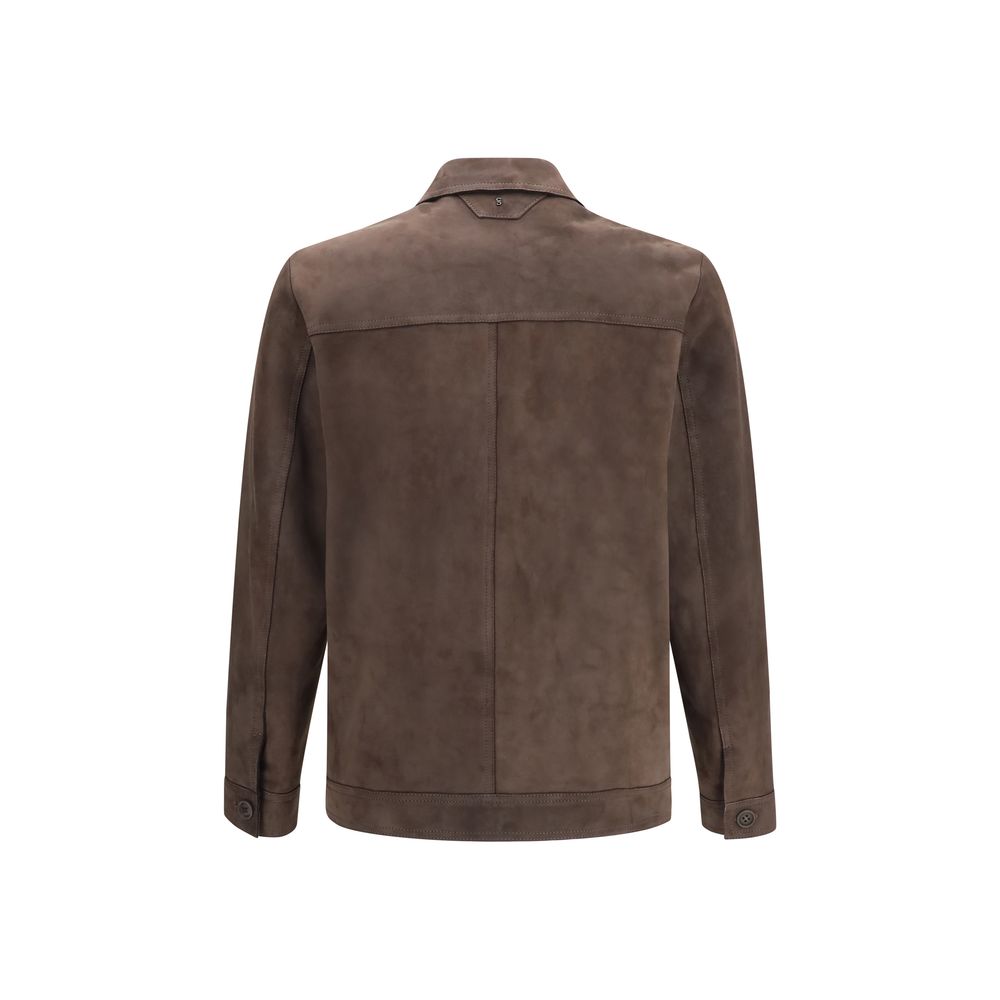 Salvatore Santoro Brown Leather Leather Jacket Salvatore Santoro